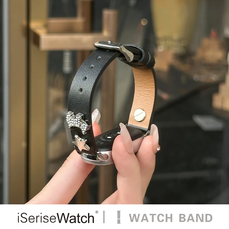 【原创星星小狗】适用小米手环10表带9代夏天皮质男女款NFC个性潮