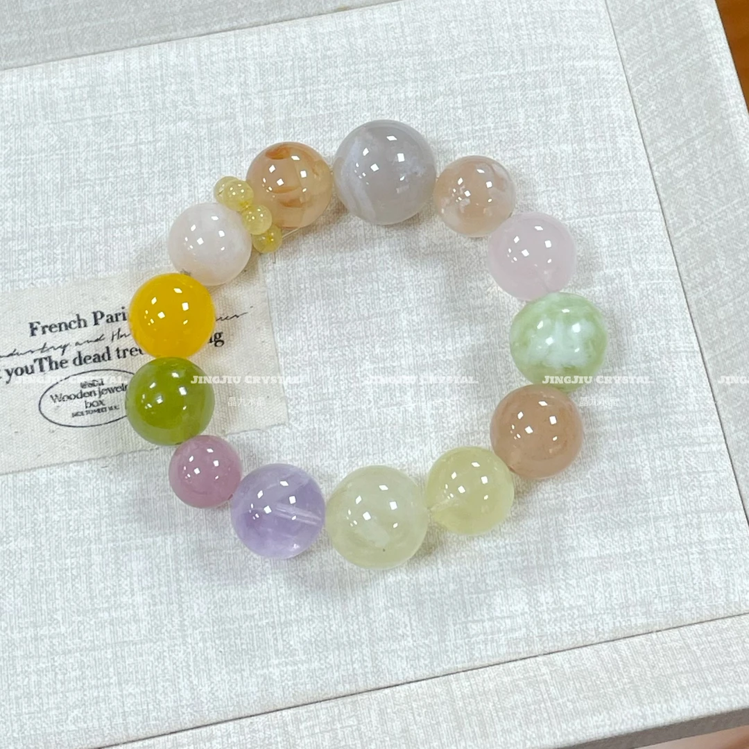 【甜芒冰茶】天然水晶多宝手串 多样性发其一