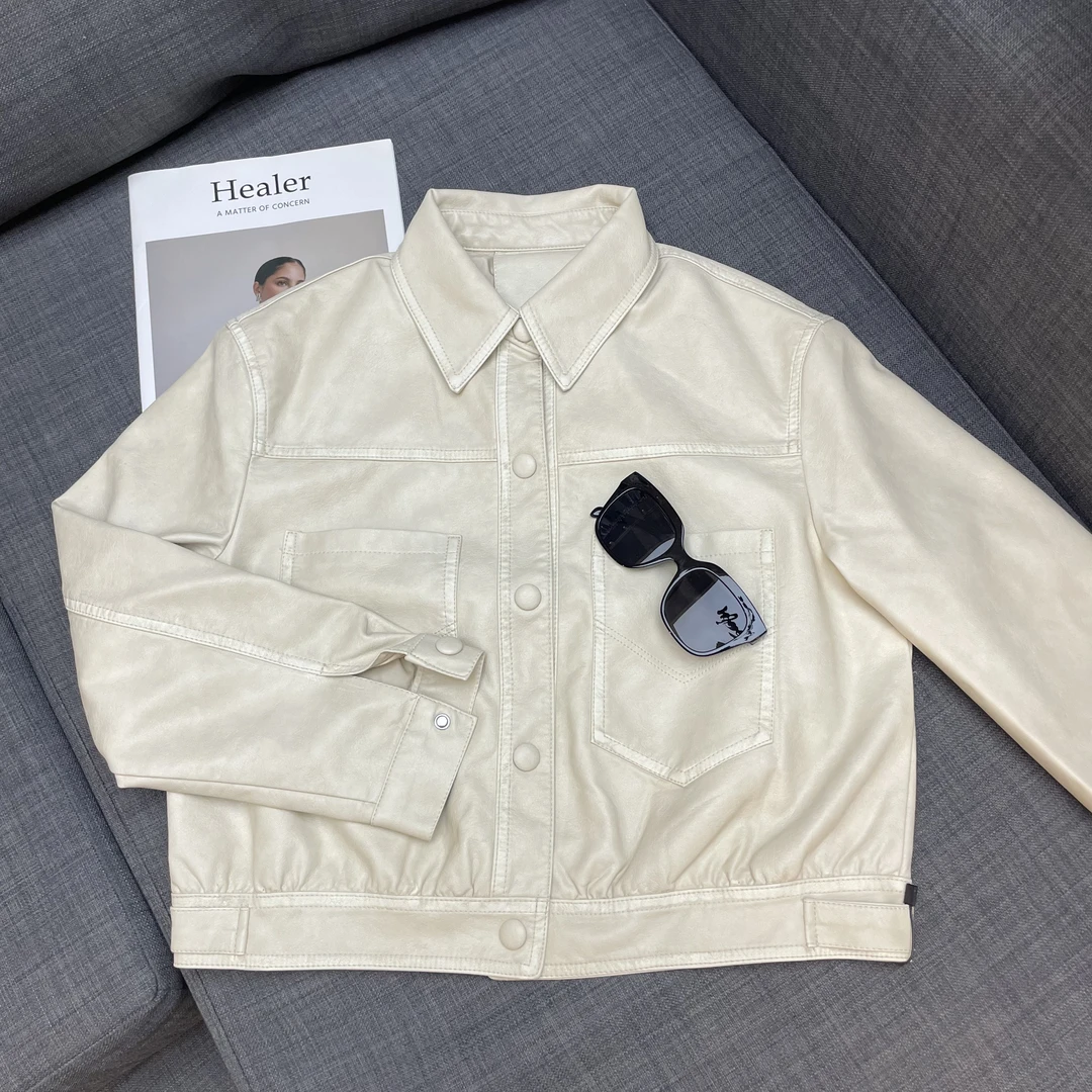 【墨臻严选】春季新款洋气韩版皮衣短款休闲短外套 99589