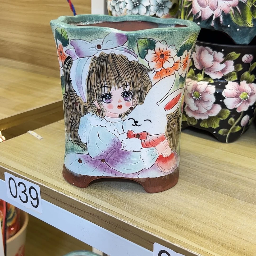 景德镇炫彩手绘口11.5高14.5