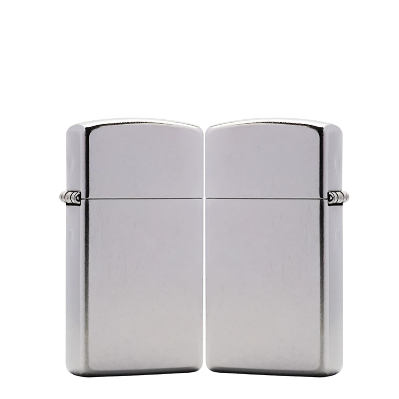 ZIPPO/之宝打火机纤巧镀铬花纱光板【1607】原装正品煤油机MBJ1