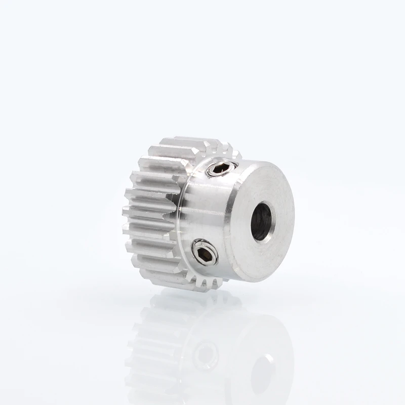 304不锈钢正齿轮 1模数电机凸台齿轮 凸肩直齿轮 孔5/6/8/10/12