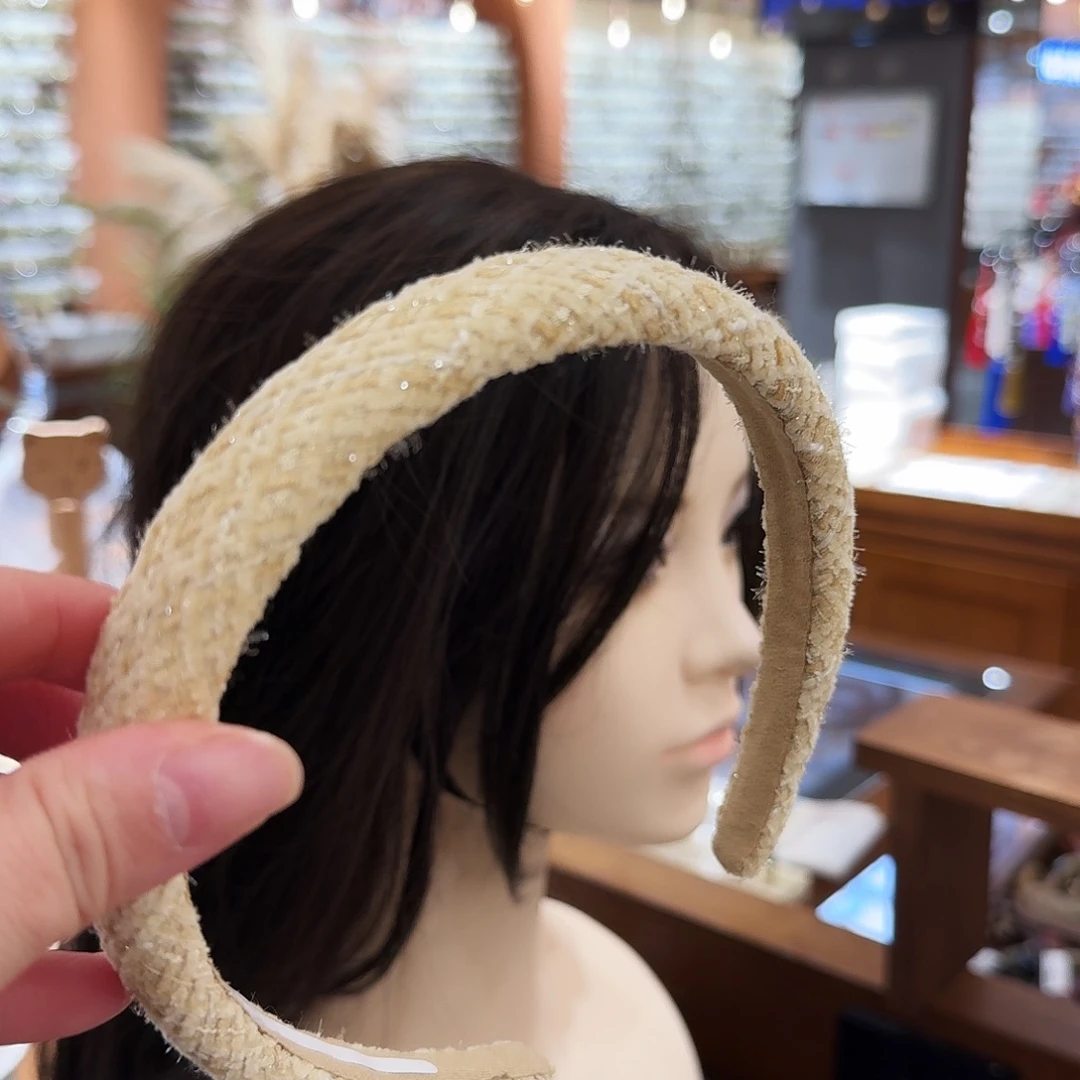 皮质非金属黄色发箍