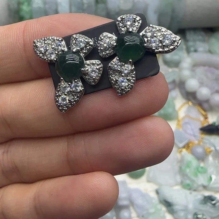 未镶嵌手链翡翠耳钉