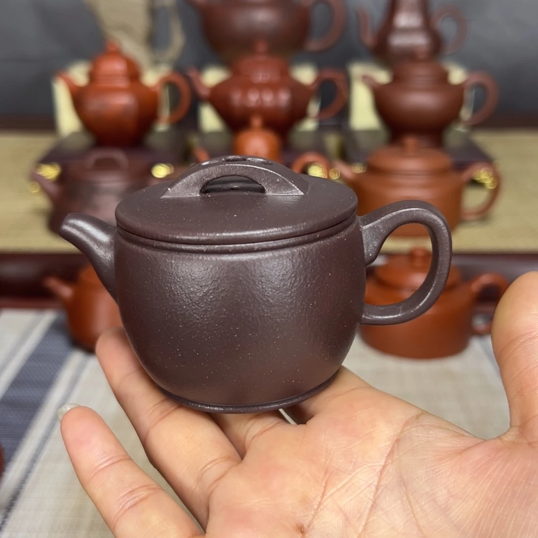 茶壶紫砂汉瓦80cc半手工制作