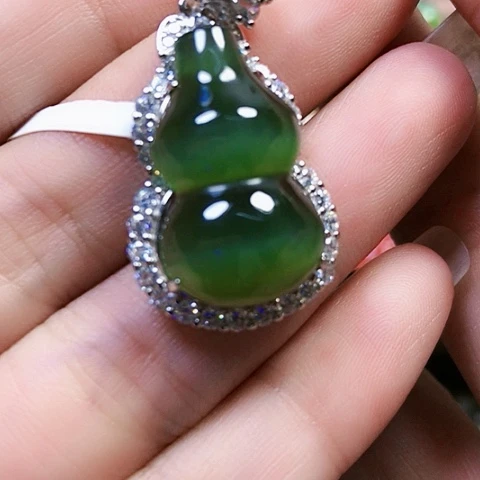 和田玉戒指银S925镶嵌