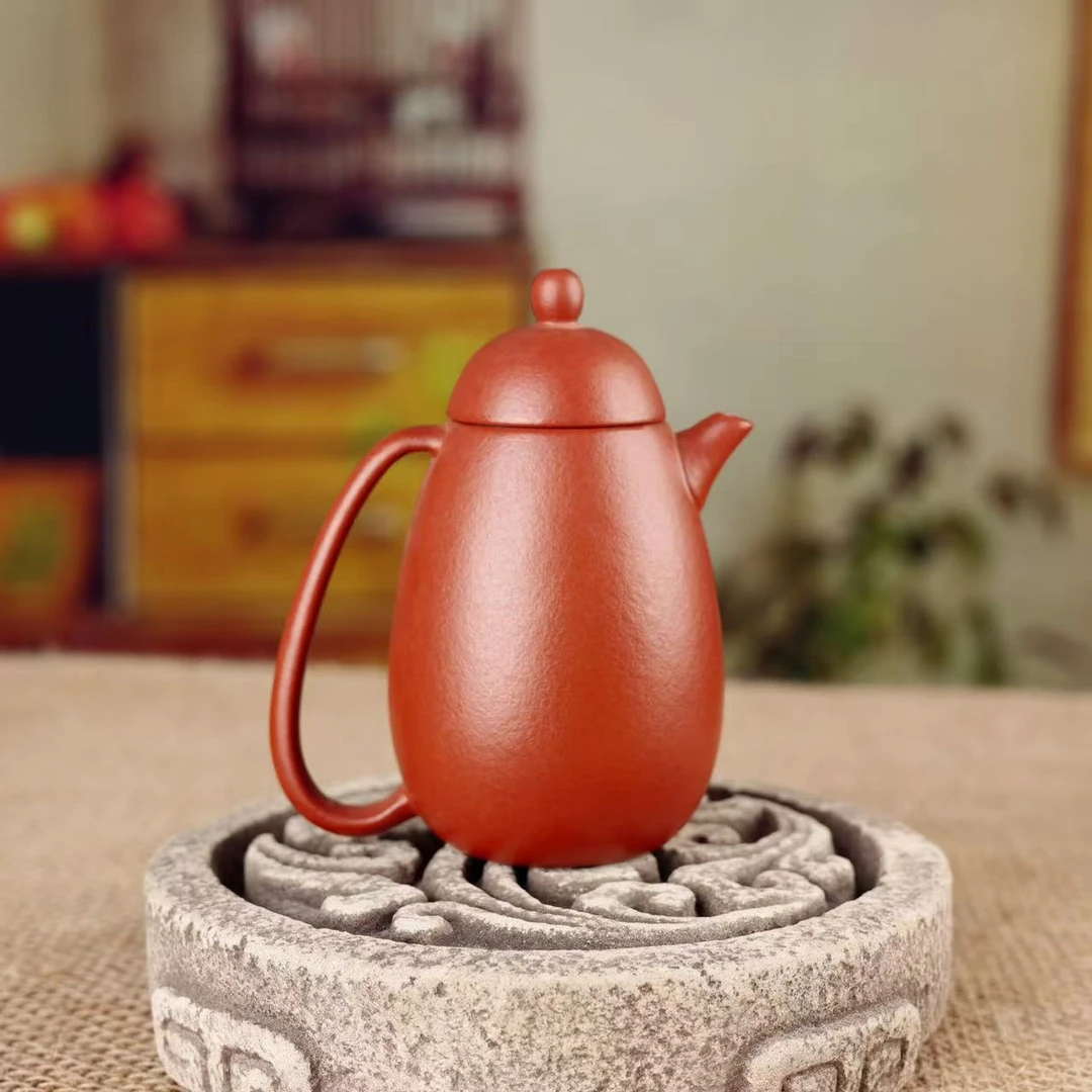 宜兴正宗紫砂纯手工紫砂壶大红袍原矿龙蛋家用茶壶功夫朱泥茶具