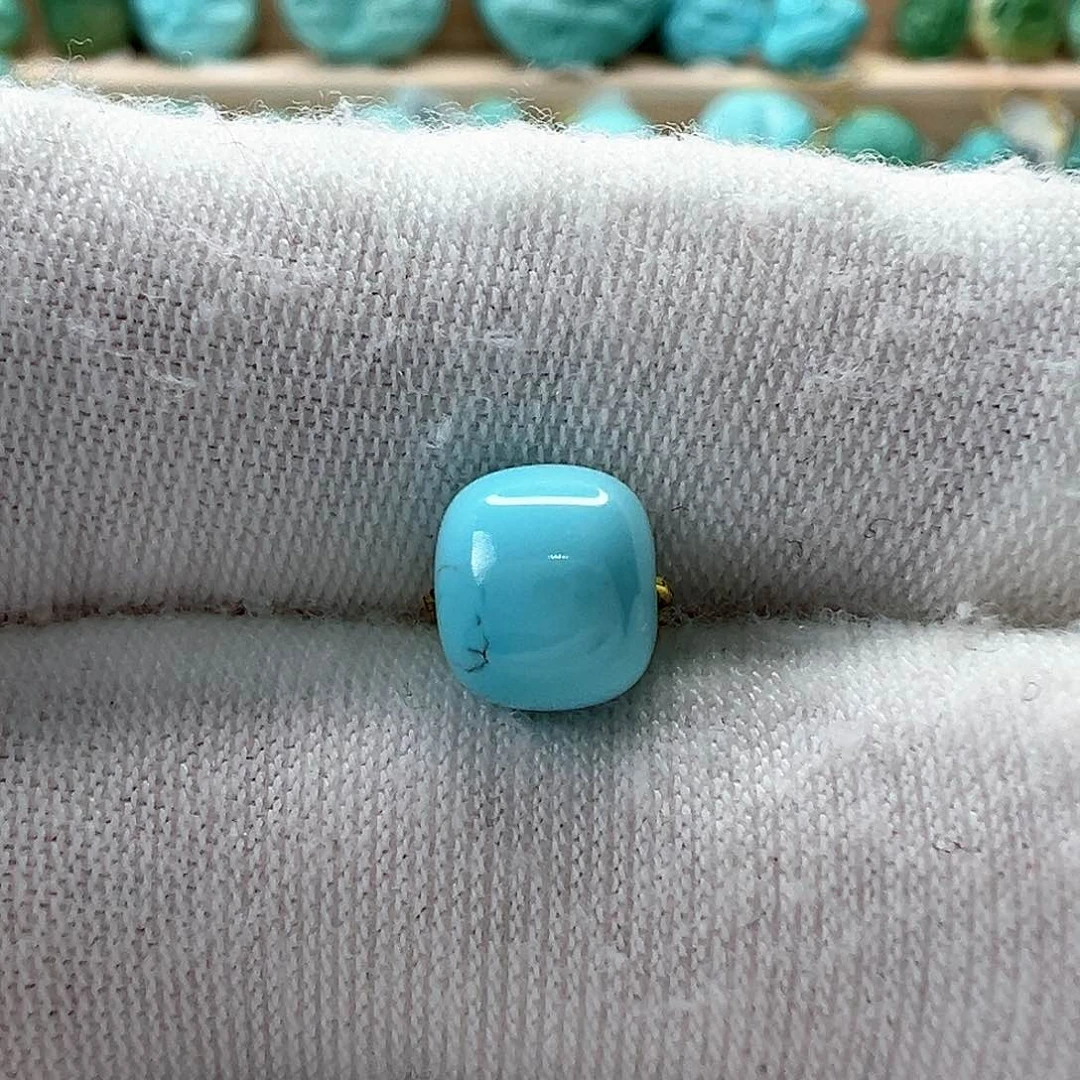未镶嵌绿松石老型珠7.3x6.3mm