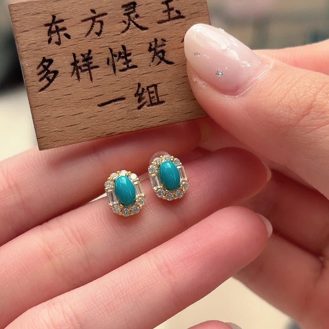 绿松石银S925镶嵌颈饰