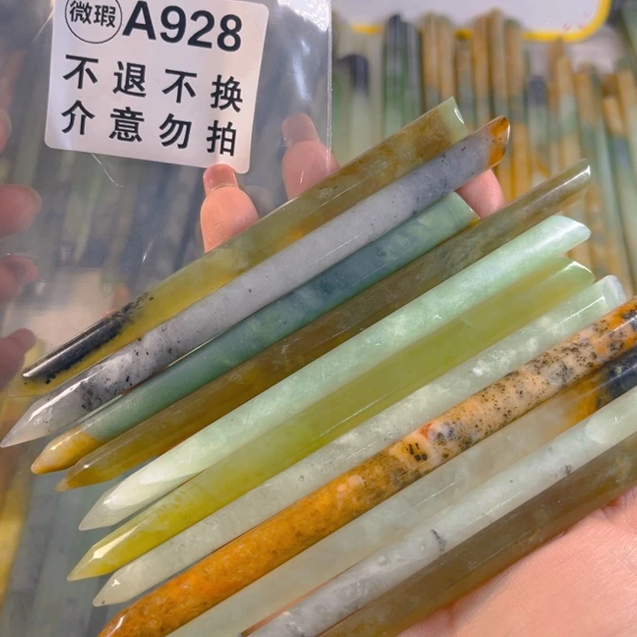 蛇纹石玉未镶嵌发簪