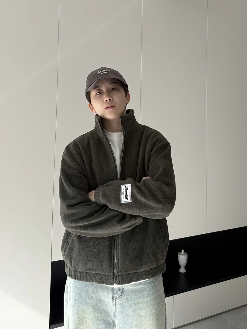 DNOCAT【极舒摇粒绒】高密度防风柔软保暖加厚立领摇粒绒外套