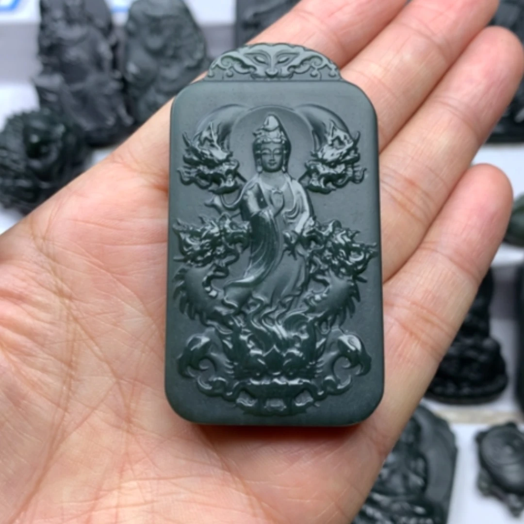 【闪购商品】颈饰未镶嵌和田玉双面雕刻