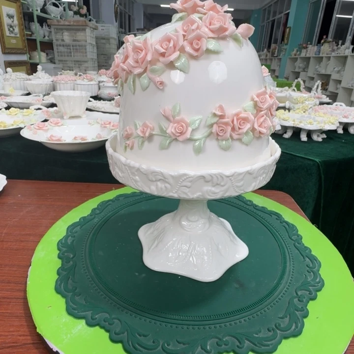 玫瑰花高脚蛋糕盘零食盘