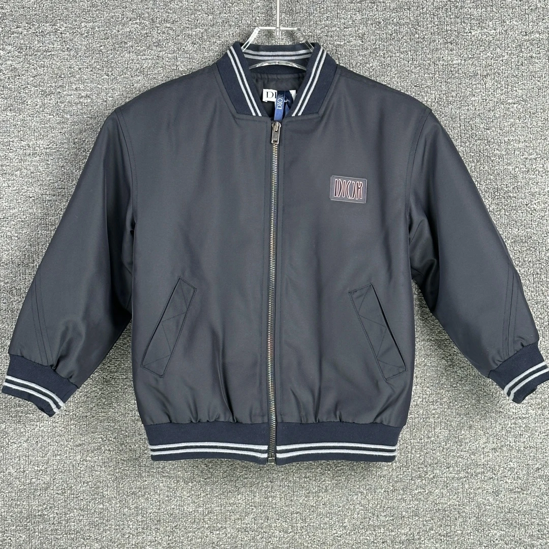 全新未使用 DIOR/迪奥 Dior 藏蓝色棒球领夹克衫129228