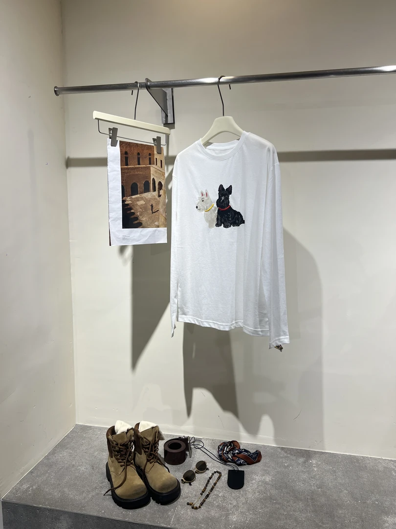 【ANNG】F40104 25年秋冬in’s 法式极简小众圆领棉T恤叠穿