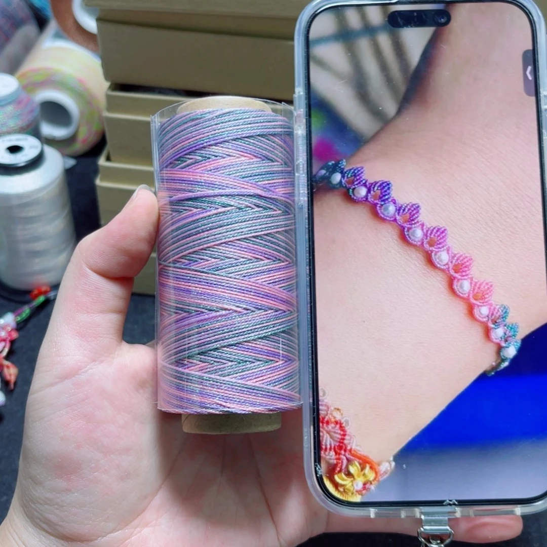 腈纶0.65星空段染蜡线纸轴紫悦