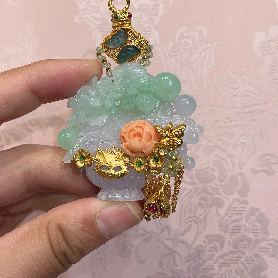 翡翠合金吊坠(赠链)