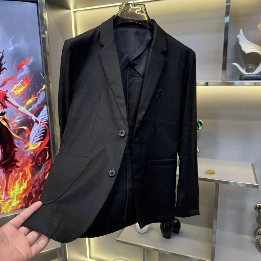 男士西服时尚休闲修身秋季简约商务百搭西装上衣