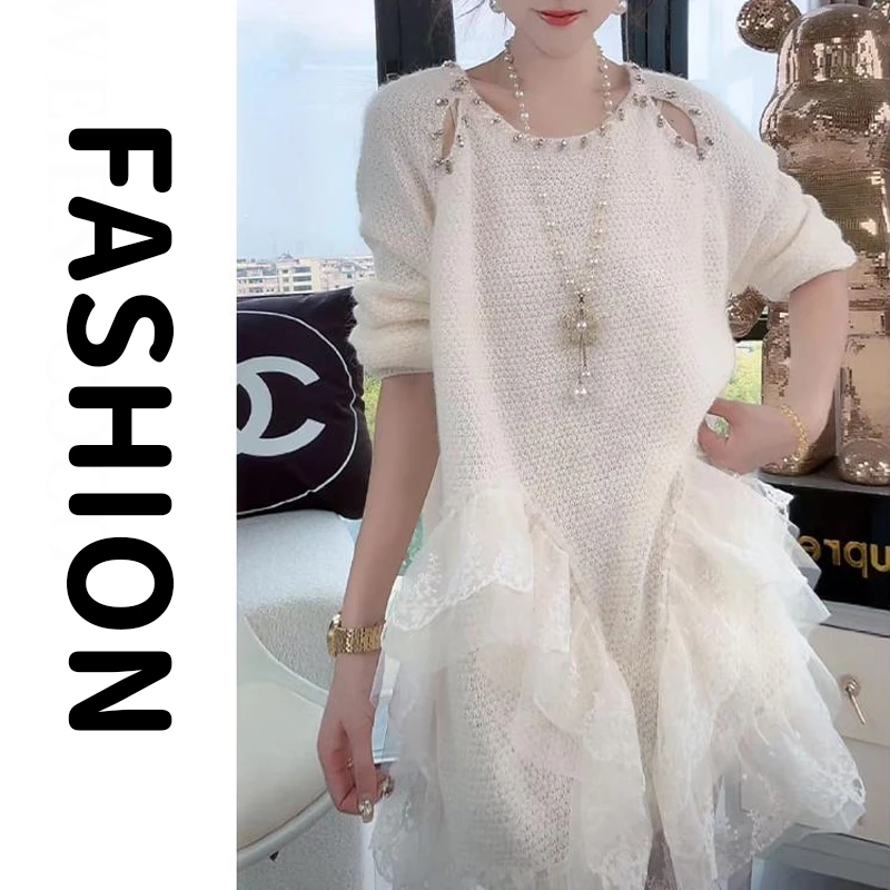 轻奢毛衣时尚修身长袖针织衫上衣女2025秋季新款减龄显瘦长袖上衣