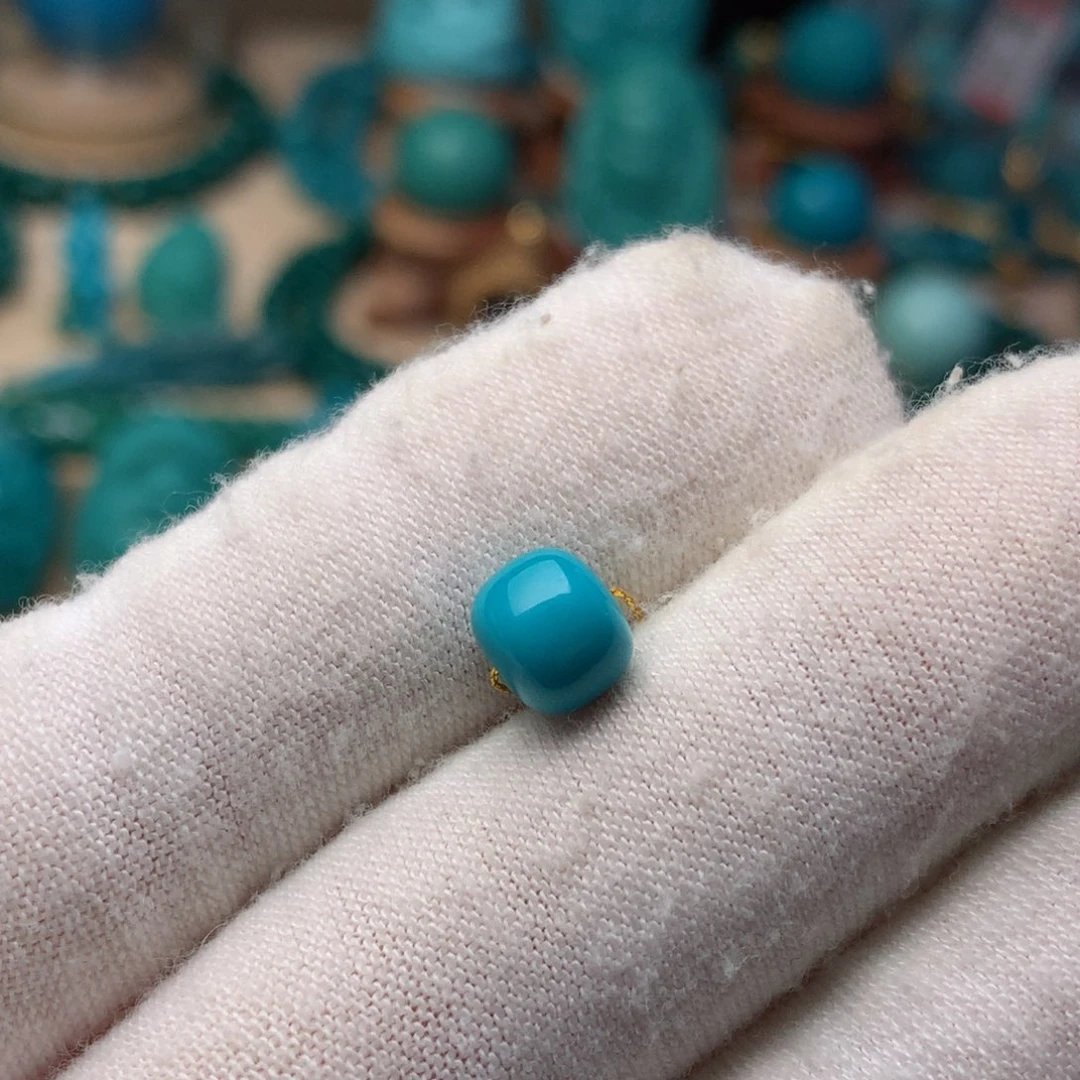 未镶嵌绿松石珠宝奇石7.5mm