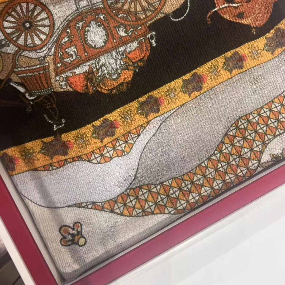 【1米羊绒蕾丝边方巾-YR-100-N-8300】95*95cm戒指绒羊绒方巾围巾