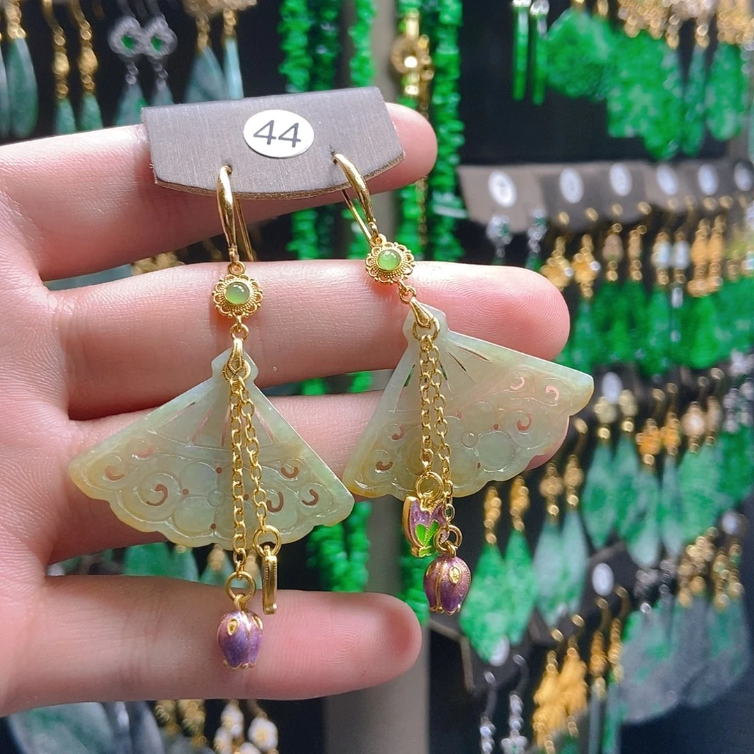 翡翠未镶嵌耳饰翡翠