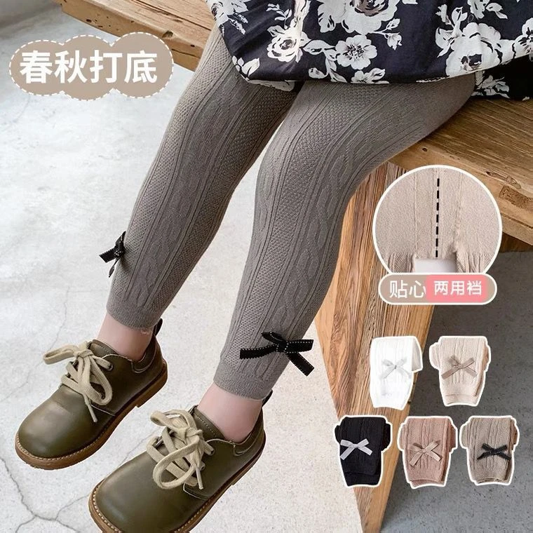 春秋款女童连裤袜薄款九分打底裤外穿百搭