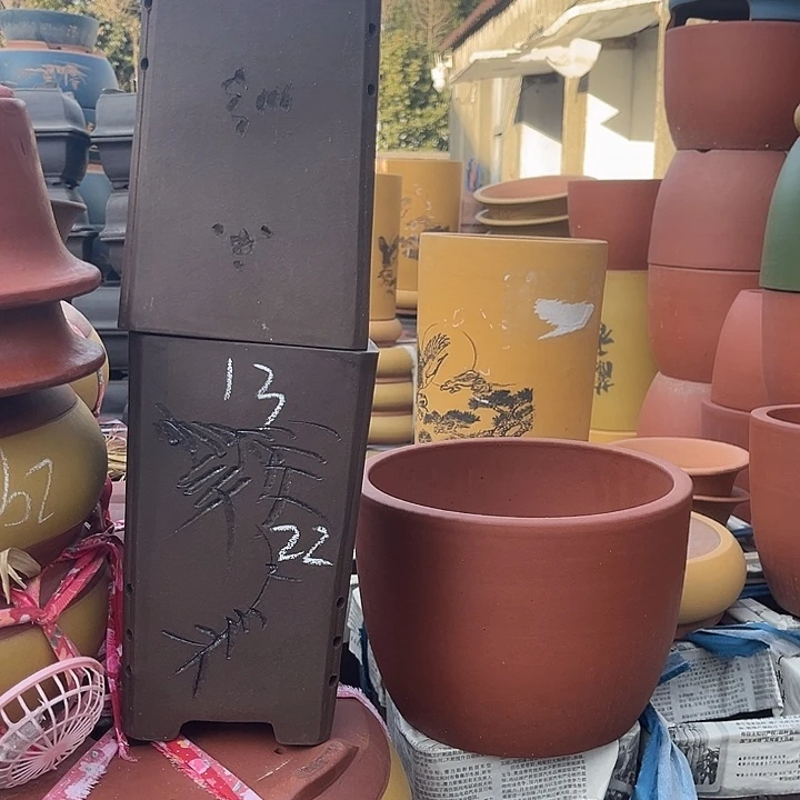 紫砂紫砂花盆盆栽