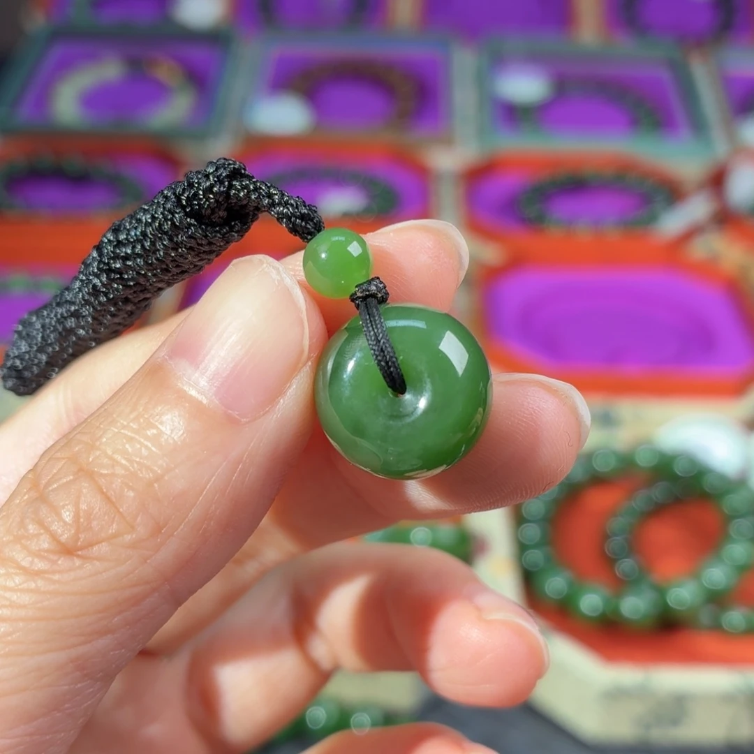 和田玉（碧玉）未镶嵌吊坠(赠链)