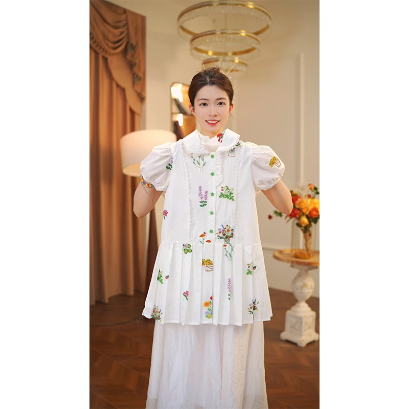 女童夏季连衣裙2025新款中大童女宝儿童夏款纯色裙子10263