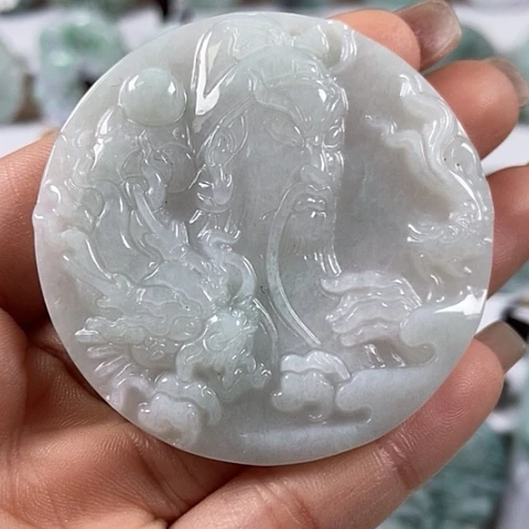 翡翠颈饰未镶嵌关二爷福利