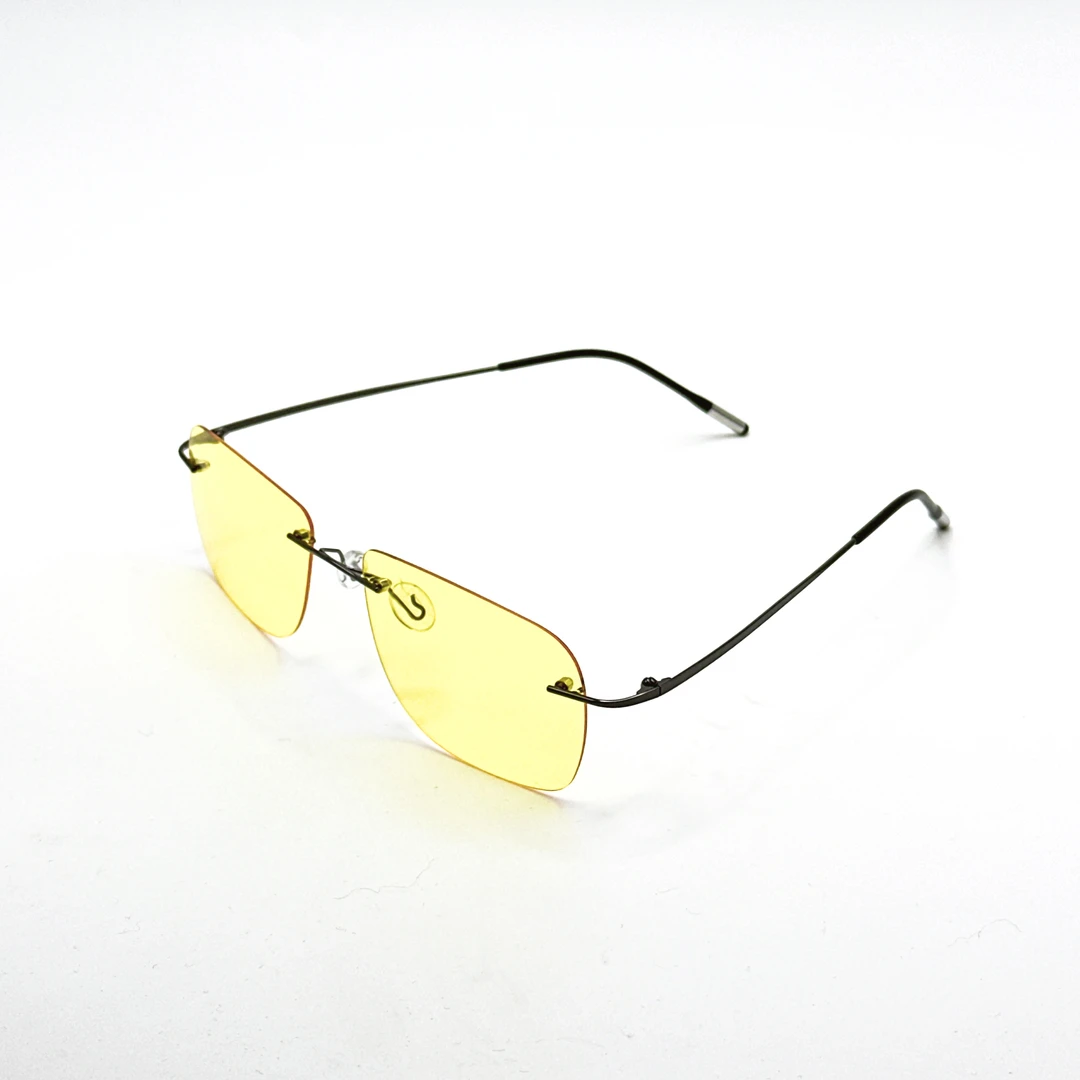 【574】超轻无框墨镜夜视时尚百搭防紫外线街拍潮流复古墨镜遮阳