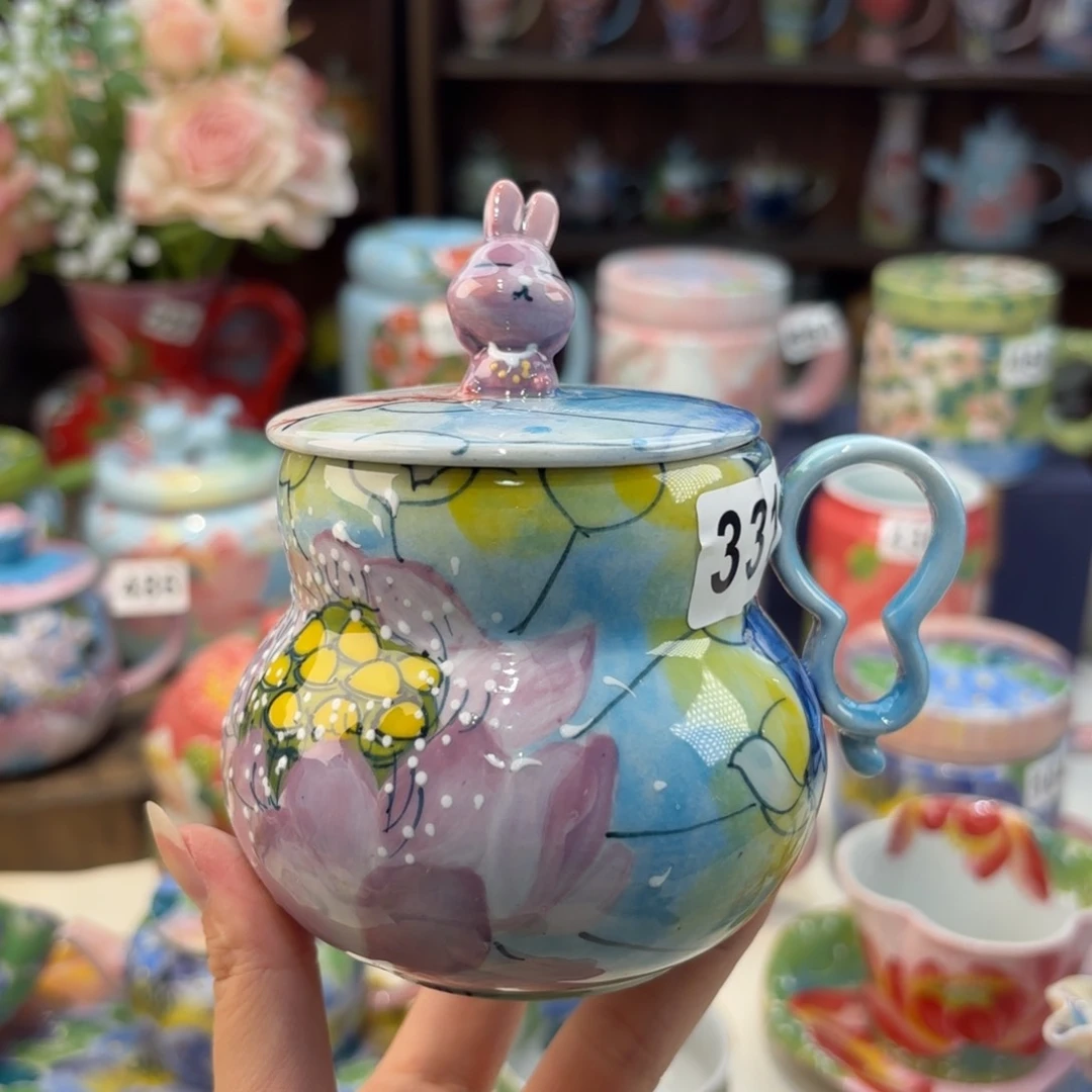 瓷片景德镇手绘高温釉下彩陶瓷茶具