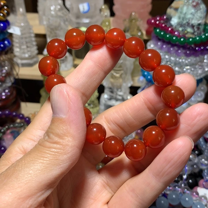 玛瑙/玉髓手链未镶嵌12mm手串