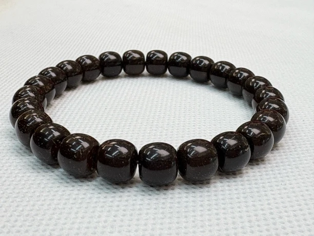 【轻松文玩】原生态椰蒂精品文玩手串（棕线极少）