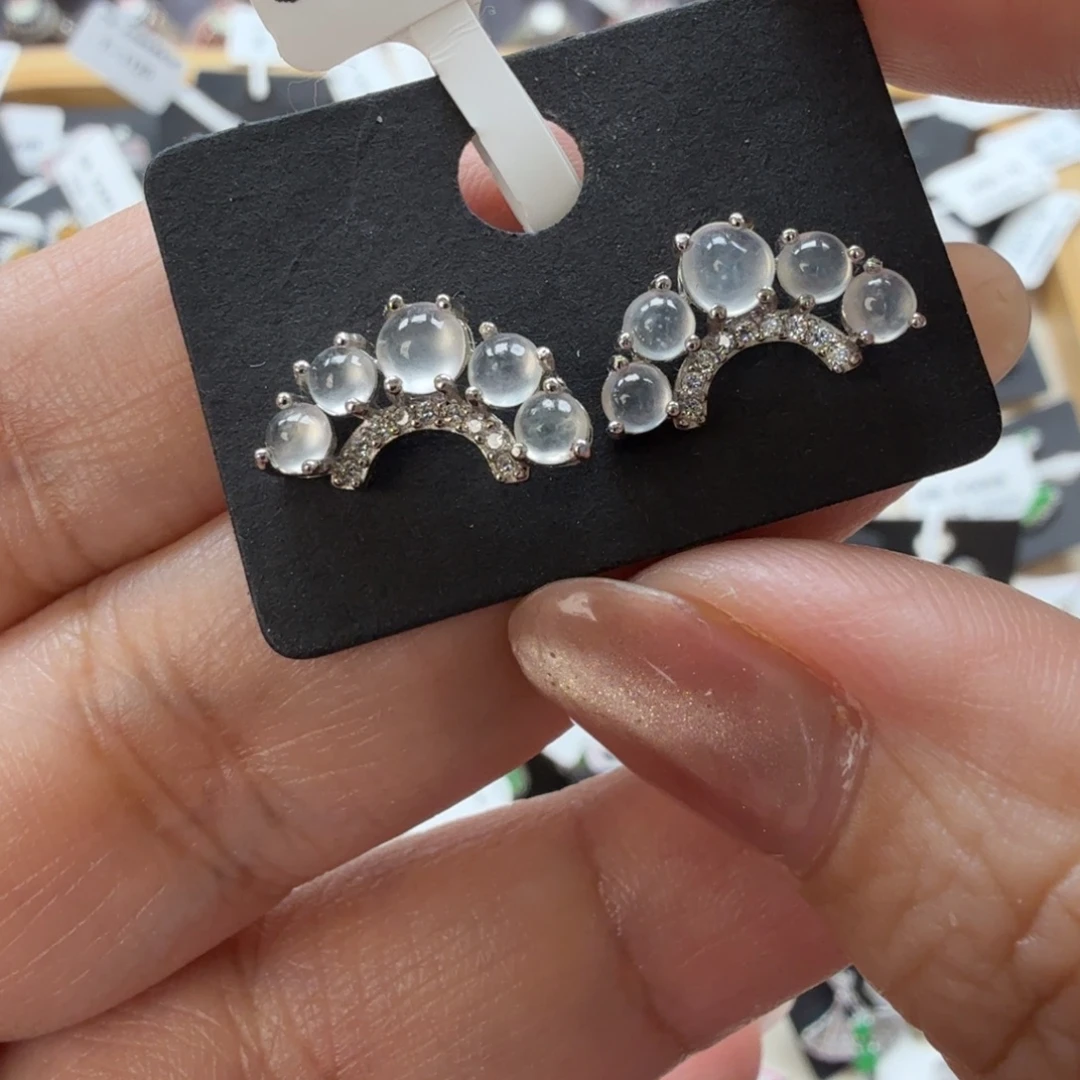 翡翠银S925镶嵌戒指8125