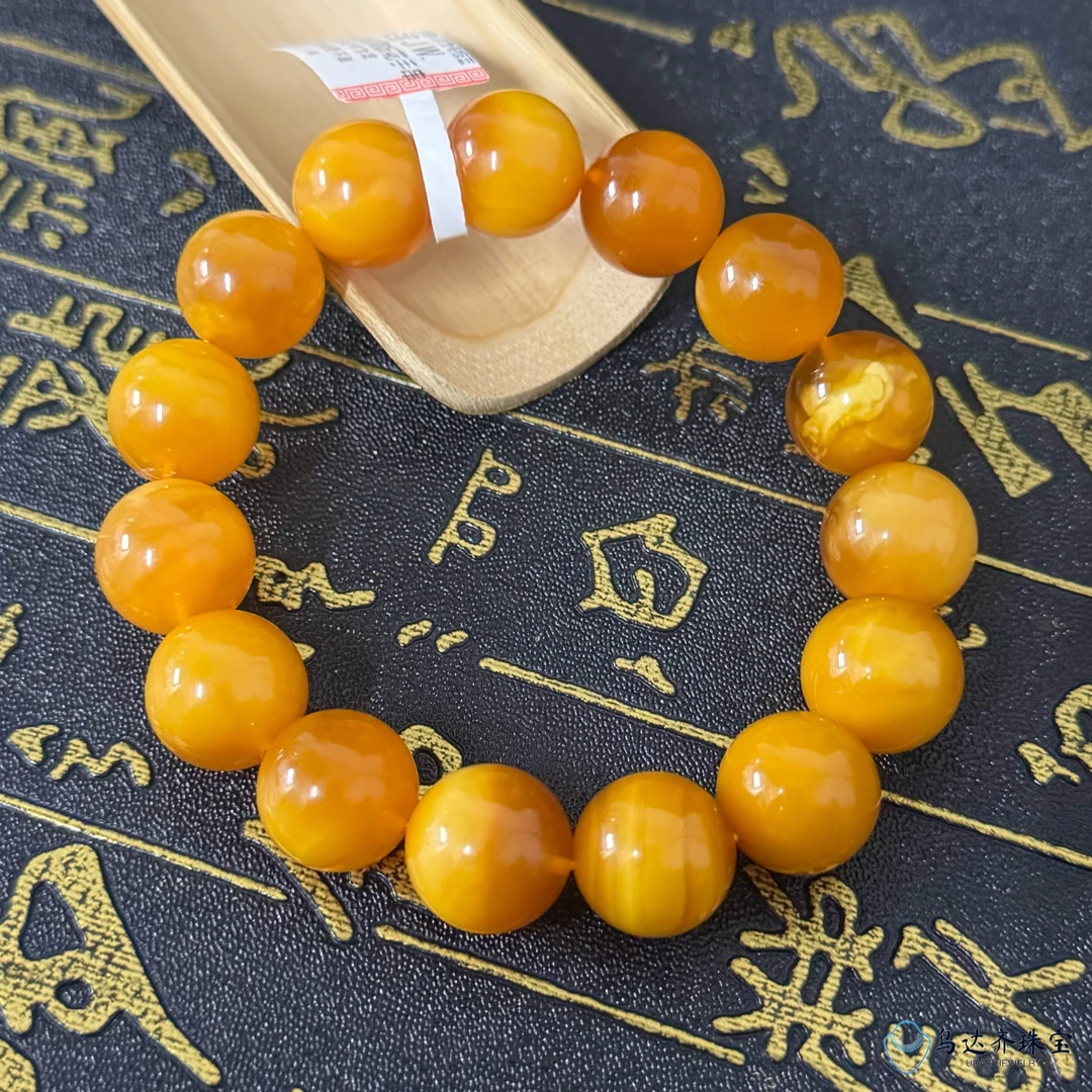 【乌达齐珠宝】13mm+老蜡溶洞妖花手串（新）
