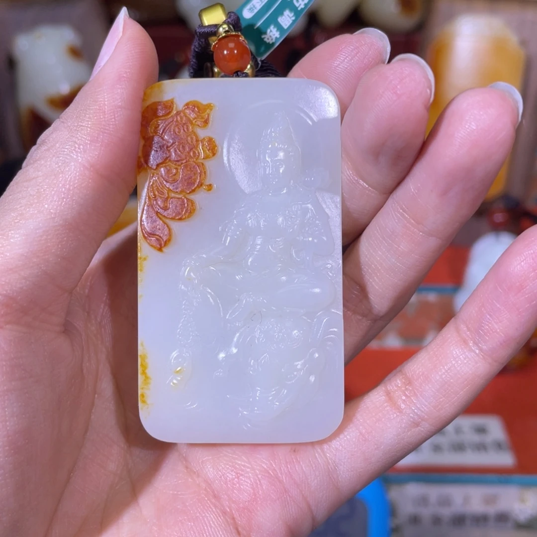 诺***。和田玉未镶嵌挂件