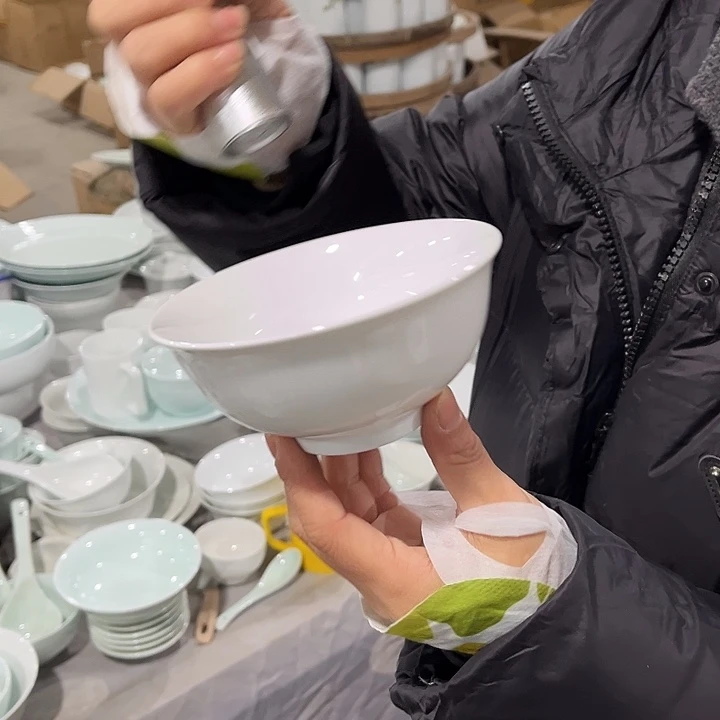 瓷片高白泥5英寸米饭碗六个包邮