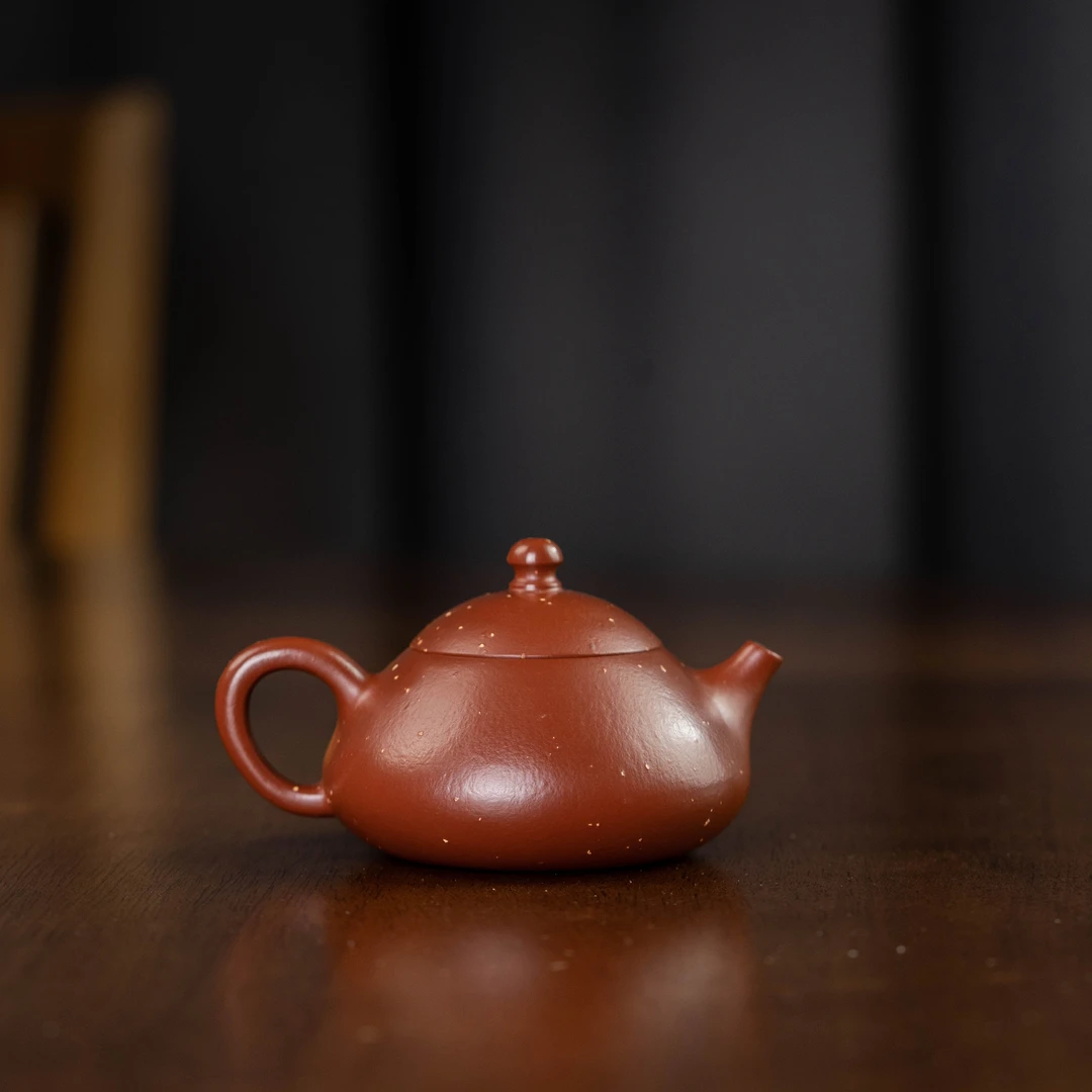 【珽仓破价】憨瓢 杨志 朱泥铺砂 110cc 紫砂壶家用泡茶茶壶
