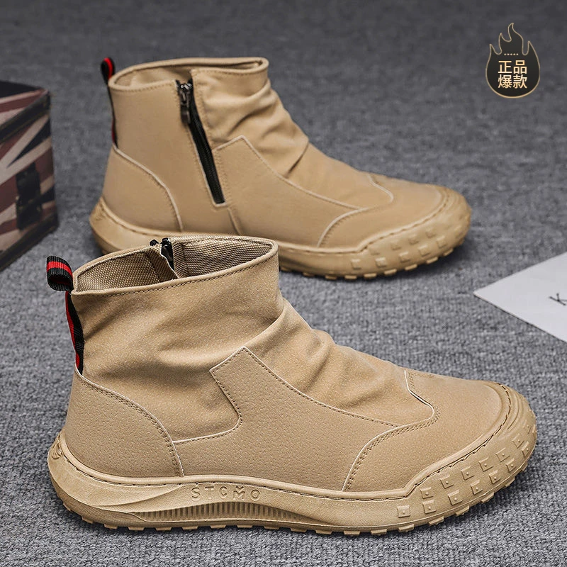 【正品】断码2025爆款高帮防滑耐磨休闲劳保男鞋防水防臭工地专用厚