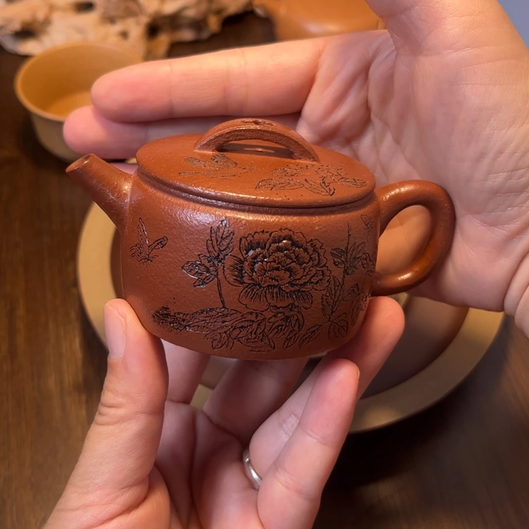 茶壶紫砂止*紫砂茶具半手工制作