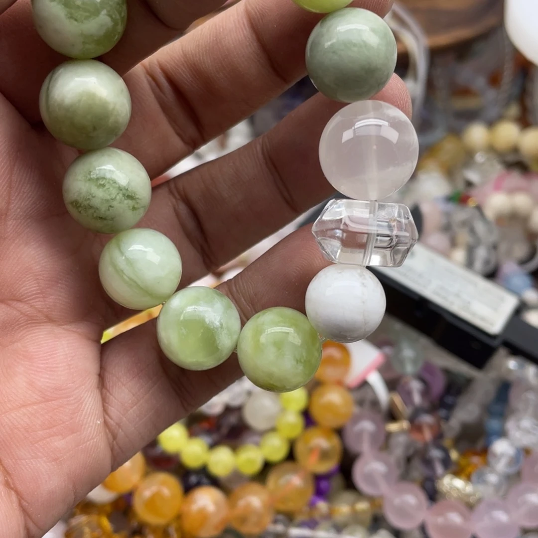 银S925镶嵌手链烟晶