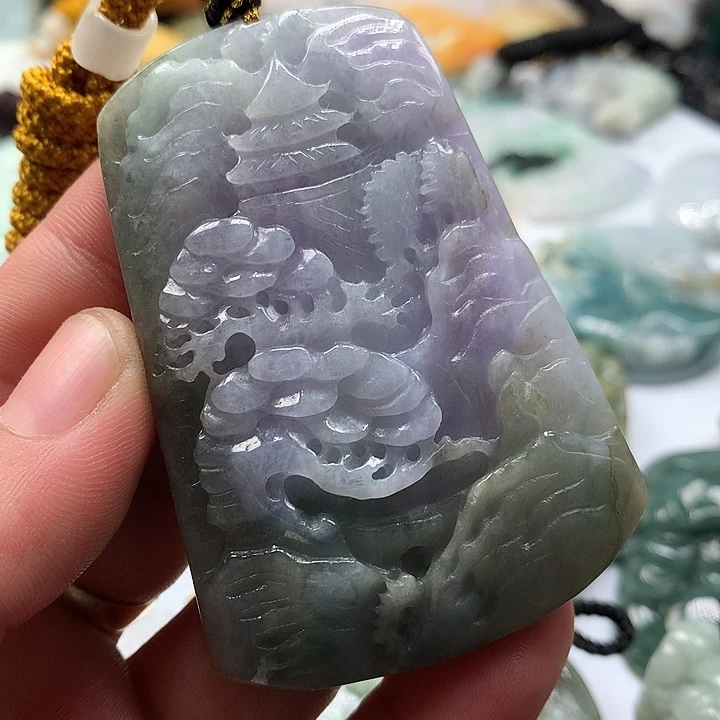 翡翠未镶嵌颈饰保真天然a货翡翠