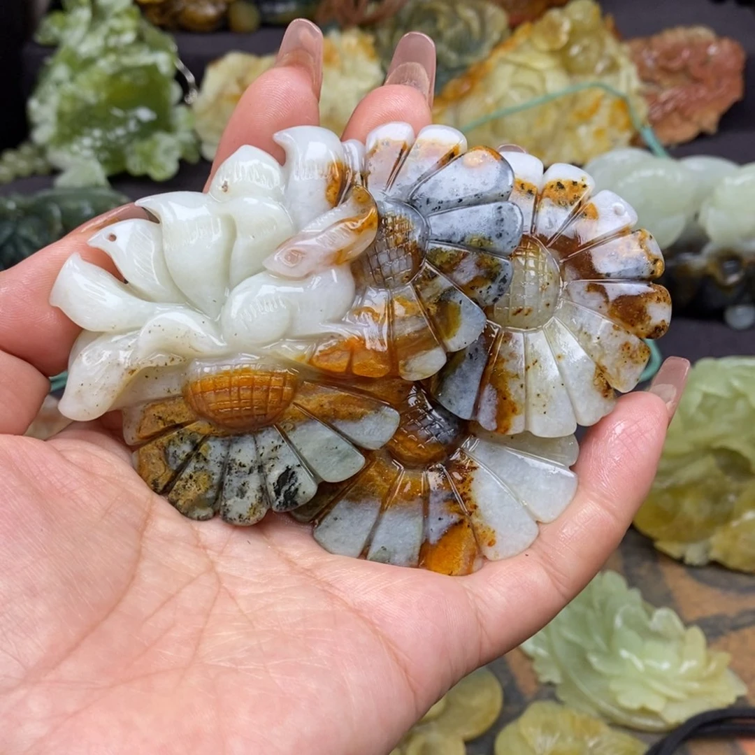 蛇纹石玉未镶嵌吊坠(赠链)