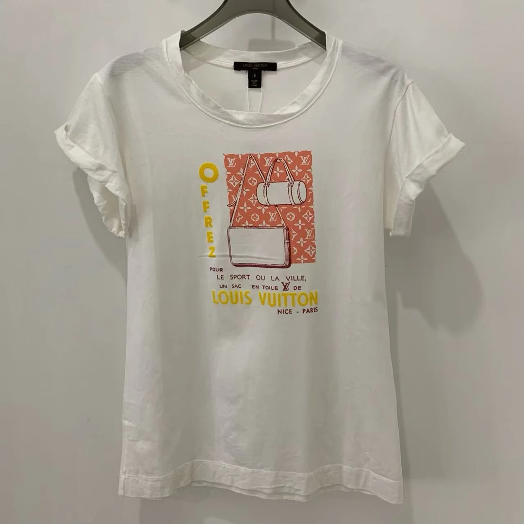 99新 Chanel/香奈儿 路易威登 白色T恤 S码