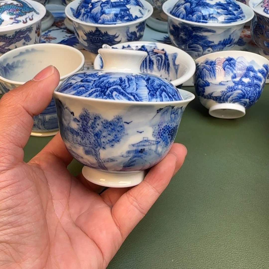 纯手工纯手绘茶具石头295