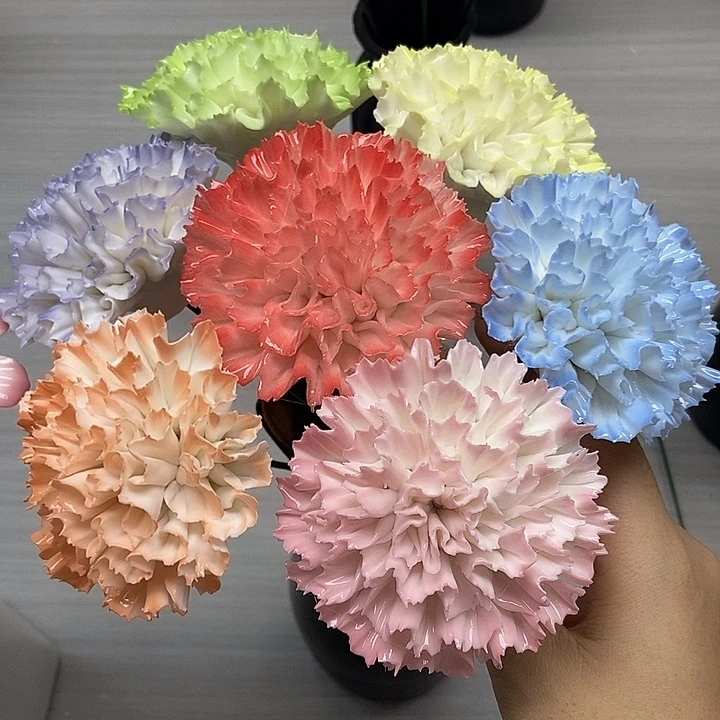 陶瓷纯手工捏花设计