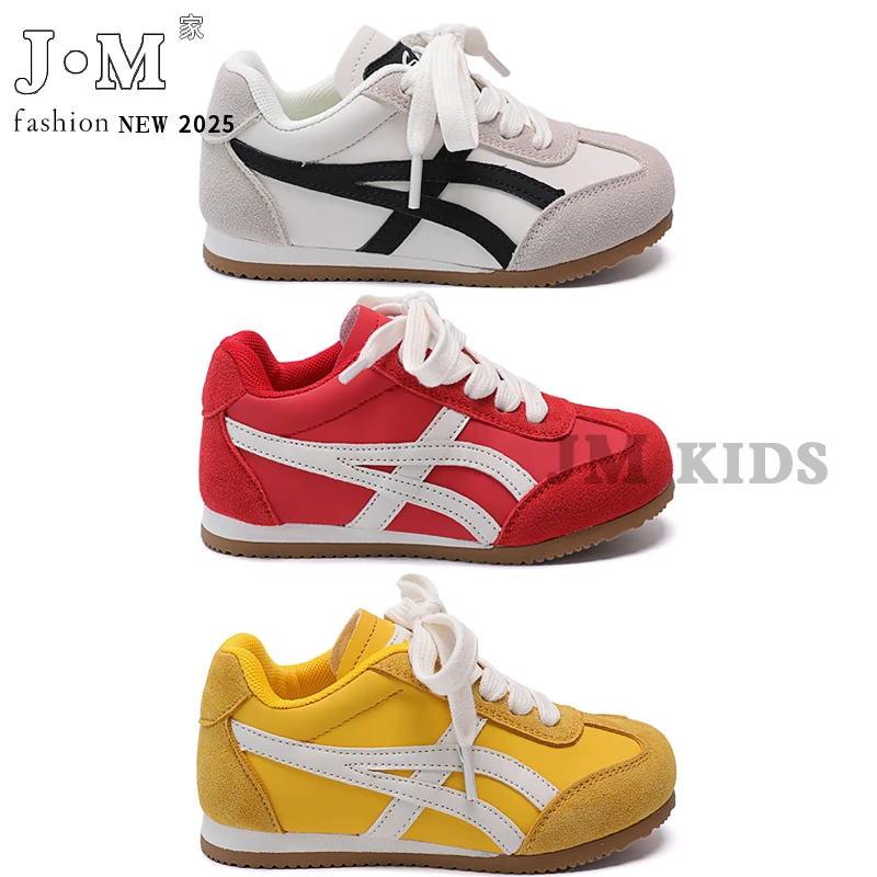 【真皮儿童阿甘鞋】2025新款秋季红色女童鞋子防滑休闲男童运动鞋潮