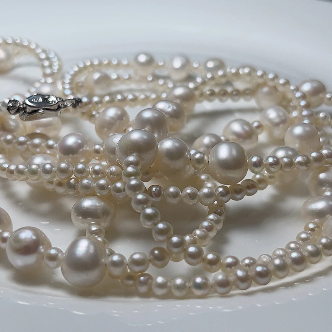 淡水珍珠未镶嵌颈饰150长毛衣链